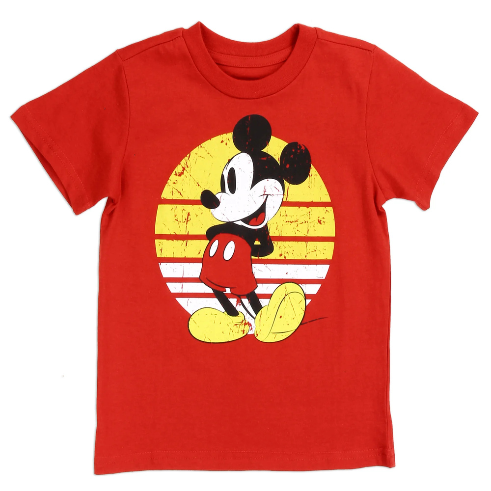Disney Mickey Mouse Toddler Red Back to School Graphic T-Shirt Short Sleeve Tee